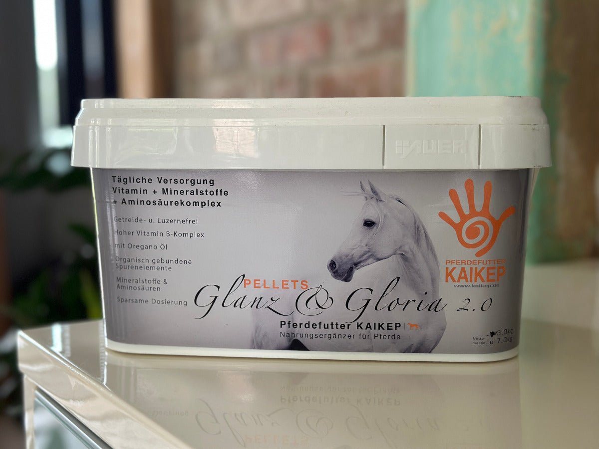 KAIKEP Glanz&Gloria 2.0 pellets für Pferde, das Mineral plus Aminos, luzernefrei, getreidefrei